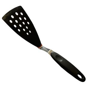 T-Fal Slotted Turner Spatula Black Nylon Stainless Steel Made in France 13 Inch